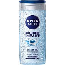 gel douche nivea pure impact homme